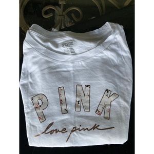PINK Long Sleeve Flower Tee
